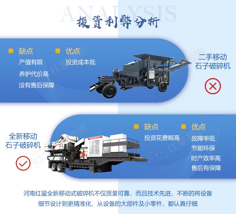 以二手移動碎石機為例，二手打石機不建議入手