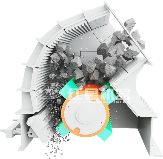 礦用錘式破碎機工作原理圖