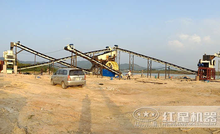 沙場碎石機生產線現場