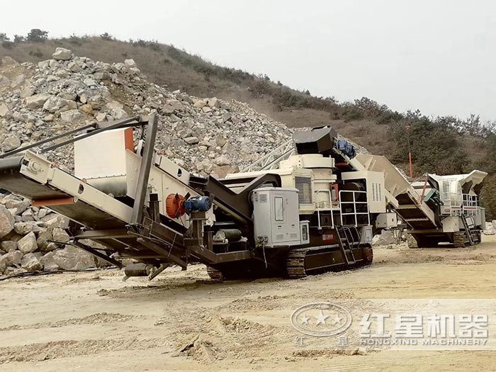 履帶式混凝土粉碎機現場