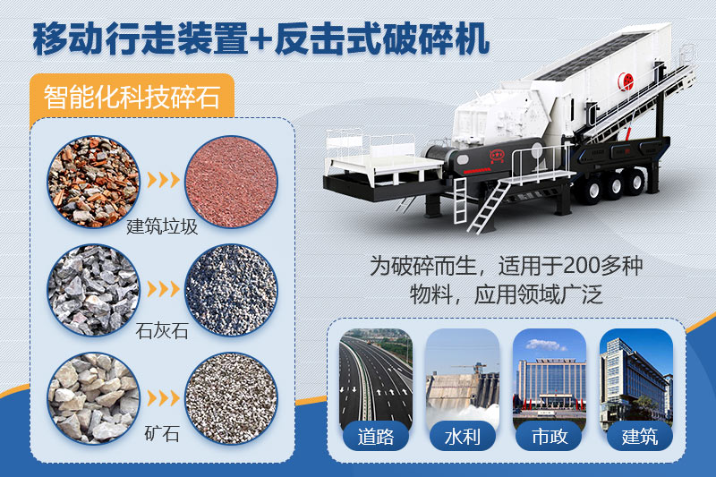 移動反擊破碎石機應用領域廣